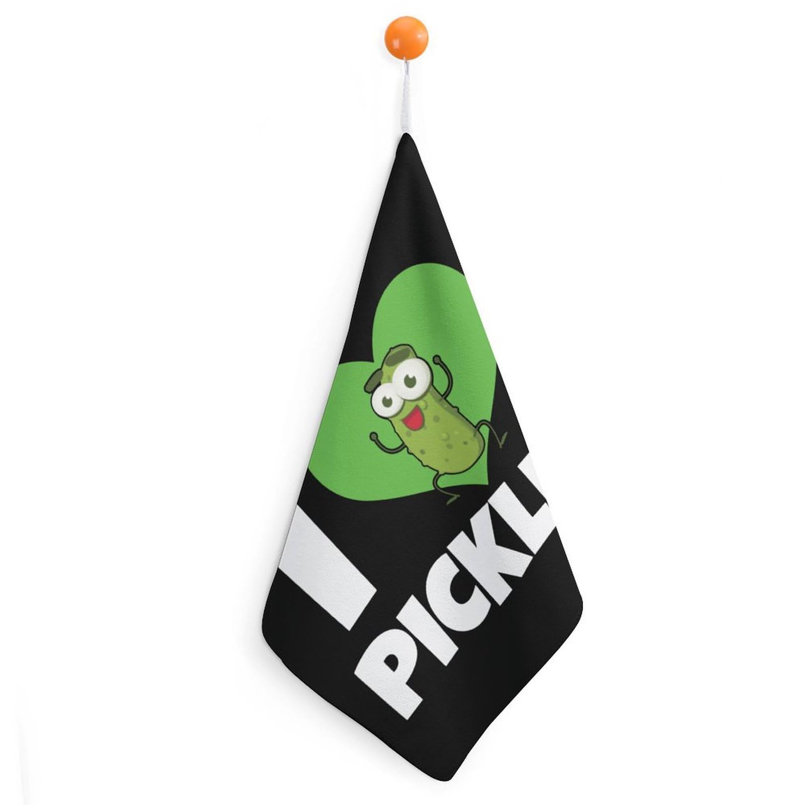 TXFBTRFSA I Love Pickles Funny Hand Towels with Hanging Loop Kitchen Towel Handkerchiefs Cleaning Cloths