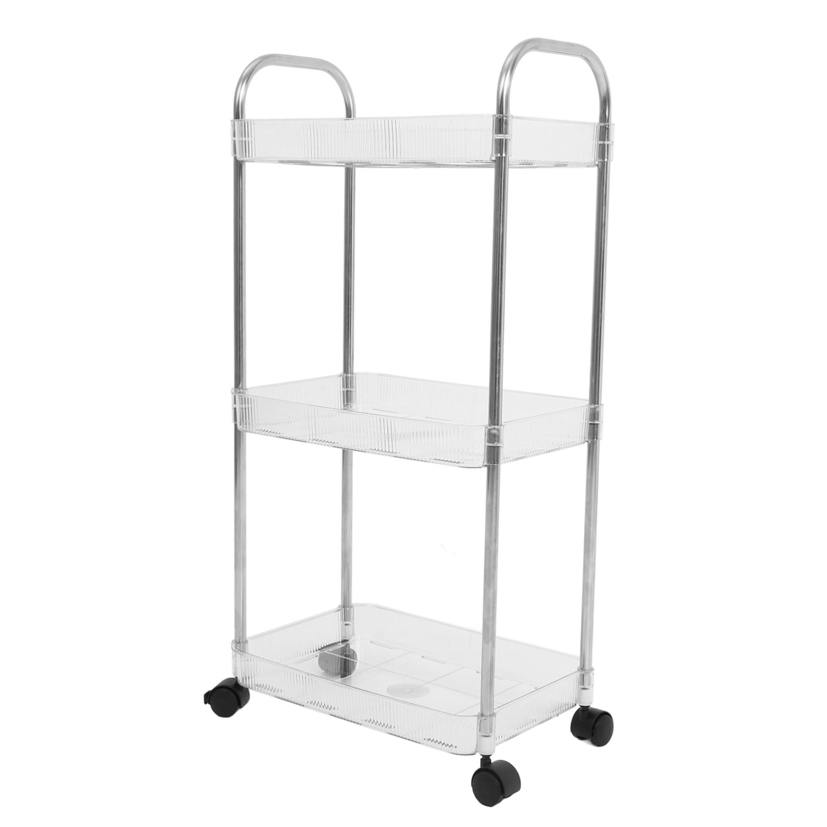 Chariot de rangement à 3 étages mobile meuble étagère pour espace organisé