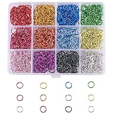 1200pcs-18 Gauge-12 colors aluminum jump rings