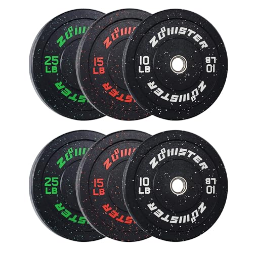 Bumper Plate Olympic Weight Plate High Bounce Bumper Weight Plate with Steel Insert Strength...