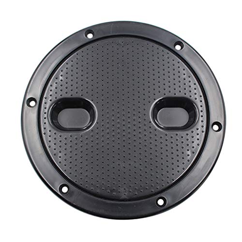 Passerella Marina Rotonda 5" Per Barca - Portello Ispezione In ABS Bianco Con Guarnizione Stagna - 2
