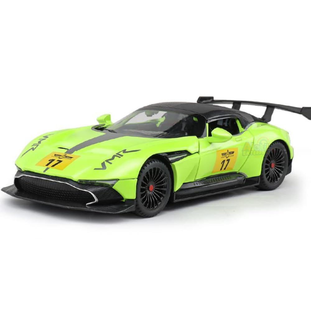 Simulation Alloy Inertial Car Model Children's Toy 1:22 Aston Marttin GT Alloy Diecast Model Sound Light Pull Back Collection Kids Toys Gifts【Color As Per Stock】s (1:24 Benz AMG GTR)