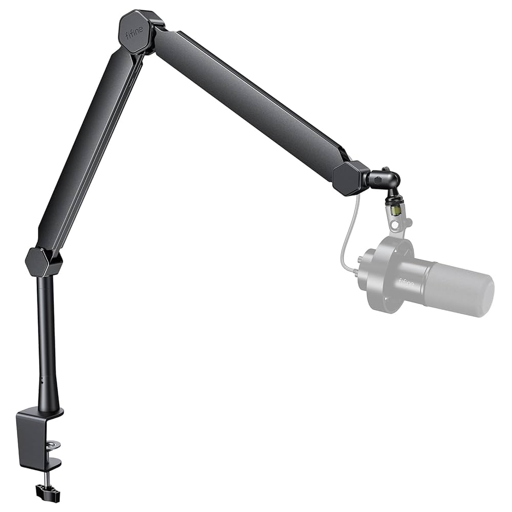 FIFINE ブームアーム マイクスタンド マイクアーム BM66T Amazon.com: FIFINE Mic Boom Arm, Microphone Stand with Cable