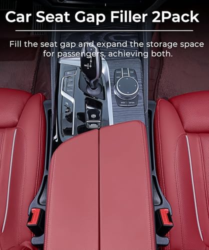 Car Seat Gap Filler, 2-Pack No-Drop Seat Side Gap Seam Filler Organizer with Phone Holder, Universal Fit Fill The Gap Between Seat & Console, Perfect for Car, SUV, Truck - Image 3
