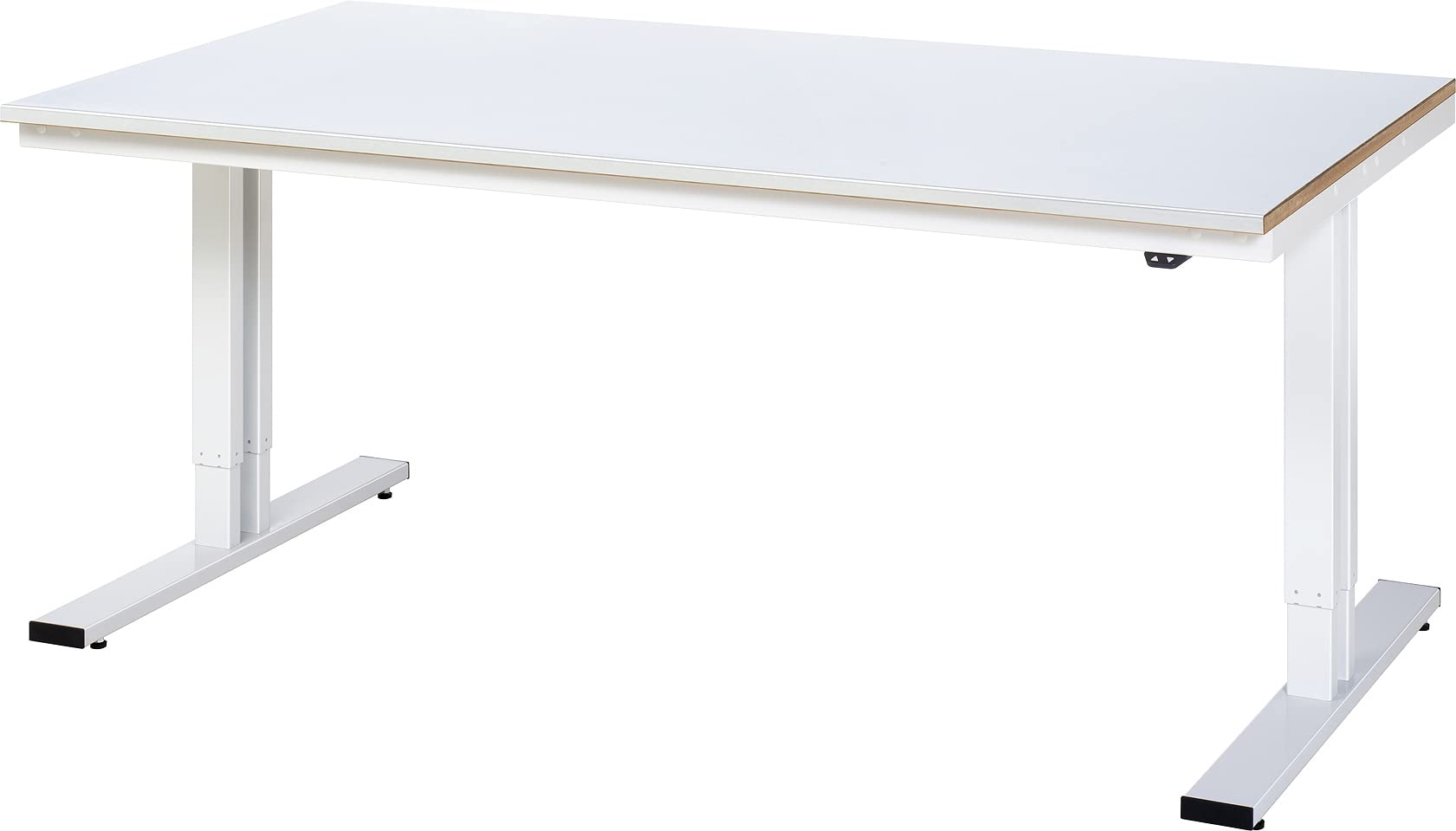 Tavolo da lavoro elettrico regolabile in altezza, larghezza 2000 x profondità 1000 x 720-1120 mm, piastra ES 28 mm | Altezza 720 - 1120 mm, piano in acciaio inox, largh x prof 2000 x 1000 mm