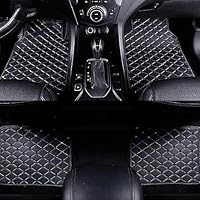 Custom Lederen Auto Vloermatten voor Cupra Formentor V25 2021 2022 2023 2024 2025, All-Weather voor Achter Rij Tapijt Set Waterdicht Antislip Vloer Liners,A-Black