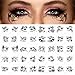 Amabro 20 Blatt Temporäre Halloween Tattoo Augen Aufkleber, Schwarz Spinnen Schläger, Wasserdichte Gefälschte Tattoos für Gesicht, Körper Feen Make up Dekoration für Frauen und Mädchen(Halloween) Halloween Tattoo günstig Kaufen-Amabro 20 Blatt Temporäre Halloween Tattoo Augen Aufkleber, Schwarz Spinnen Schläger, Wasserdichte Gefälschte Tattoos für Gesicht, Körper Feen Make up Dekoration für Frauen und Mädchen(Halloween)