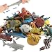 ValeforToy Ocean Sea Animal,18 Pack Rubber Bath Toy Set,Food Grade Material TPR Super Stretchy, Some Kinds Can Change Colour, Squishy Floating Bathtub Toy Figure Party,Realistic Shark Octopus Fish