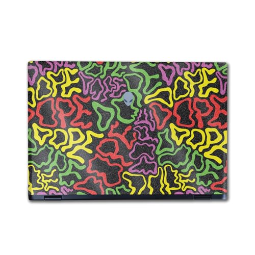 Image of Glossy Glitter Laptop Skin Compatible with Alienware M16 R2 (2024) - Super Dope - Premium 3M Vinyl Protective Wrap Decal Cover - Easy to Apply | Crafted in The USA by MightySkins