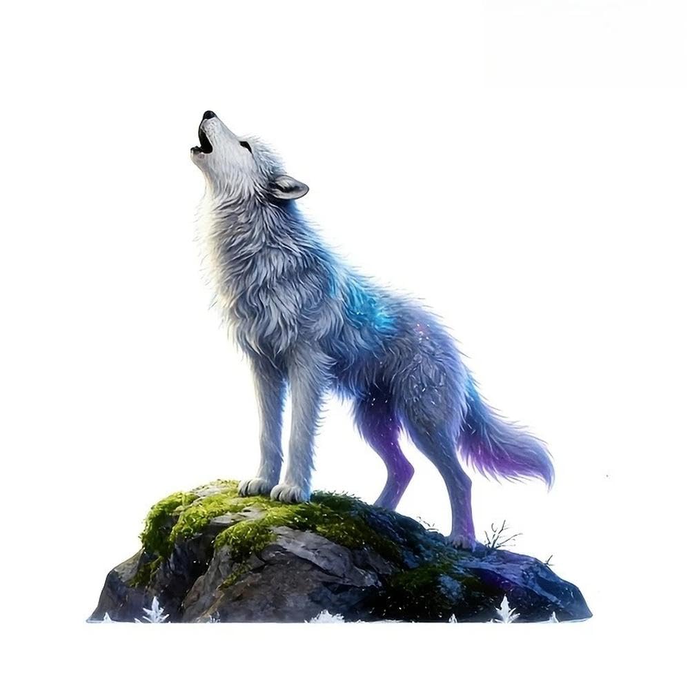 Howling Wolf Waterproof Vinyl Sticker for Car Truck Motorcycle Smooth Surfaces