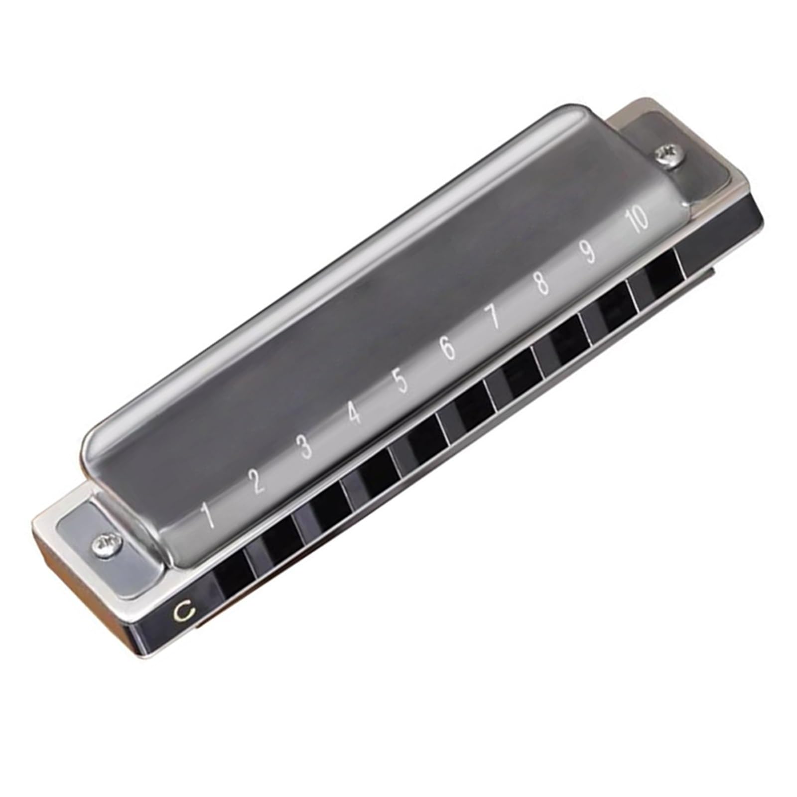 Mundharmonikas für Erwachsene Die polyphone Mundharmonika in C Tonart ist für Anfänger geeignet(Silver)