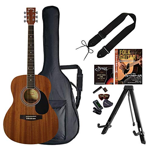 Sepia Crue セピアクルー アコースティックギター 初心者入門 エントリーセット フォークタイプ マホガニー FG-10/MH [ソフトケース/チューナー/ストラップ/ピック/ピックケース/弦/教則DVD/ギタースタンド/ワインダー/調整用レンチ付