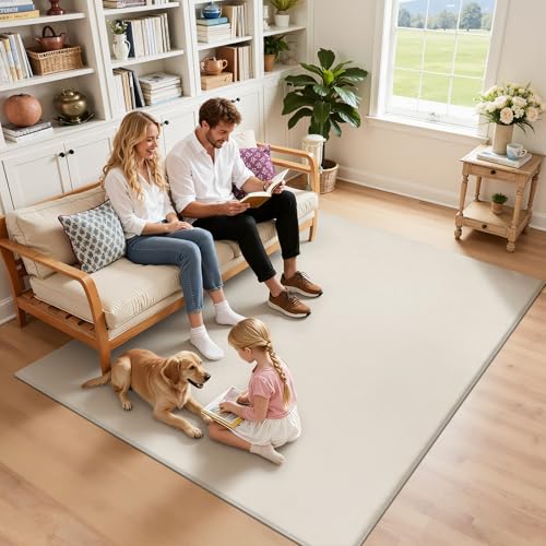 Tapete decorativo SHACOS piel sintética 5'x7' crema miniatura 4