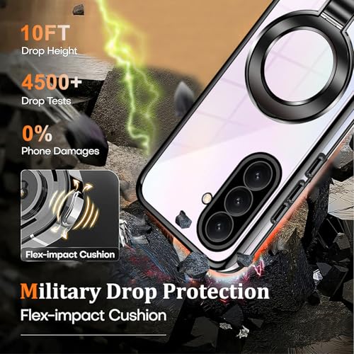 Coque Samsung Galaxy A56 MagSafe antichoc transparente et noire