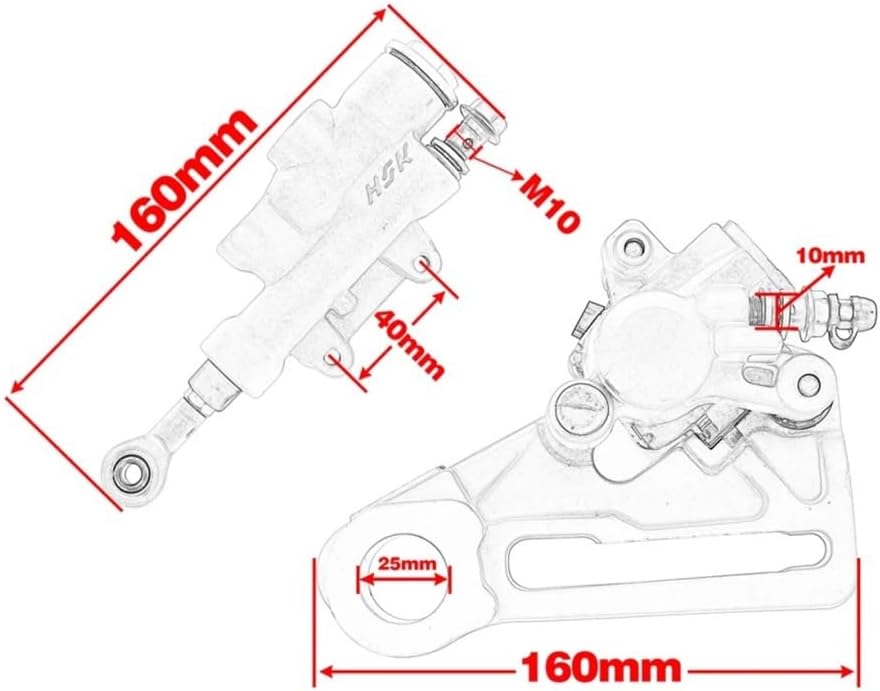 Motorcycle Rear Brake Assembly Caliper Fit For EXC EXCF XC XCF XCW XCFW SX SXF TC FC TE FE TX 2014-2024(Rear brake assembly)