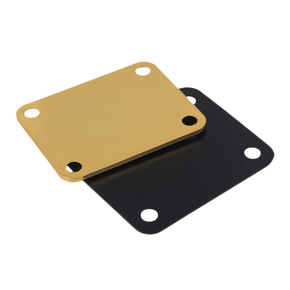 Yibuy ゴールド 1セット ネックプレート w/Screw ギター用 正方形 ggw725x Amazon | Yibuy ゴールド 1セット 64x51ミリメートル ネックプレート w