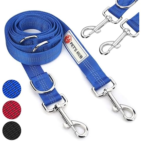 PET'S HUB Double-Ended Dog Lead, 2m Adjustable Cover