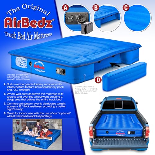Pittman Outdoors AirBedz (PPI 101) Original Truck Bed Air Mattress for Full Sized 8' Long Bed Trucks, Royal Blue by Pittman Outdoors - Image 3