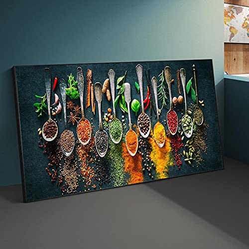 Peinture cuisine herbes et épices 30x60 cm pour transformer une pièce vide en espace cosy