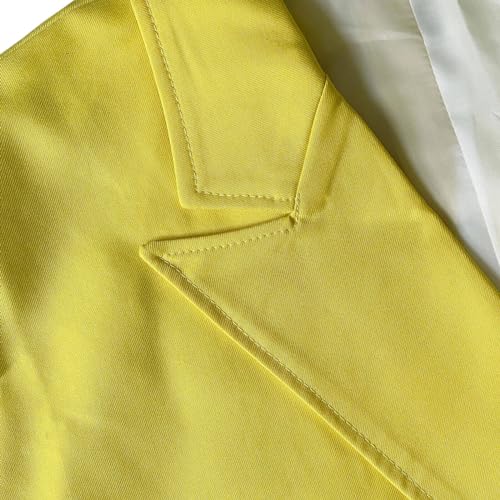 Wemaliyzd Men's Sport Coat Classic Fit Peak Lapel Double Breasted Suit Blazer3