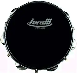 PANDEIRO INJETADO BLACK 10'' PRETO C/PELE PRETA