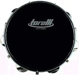 PANDEIRO INJETADO BLACK 10'' PRETO C/PELE PRETA