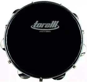 PANDEIRO INJETADO BLACK 10'' PRETO C/PELE PRETA