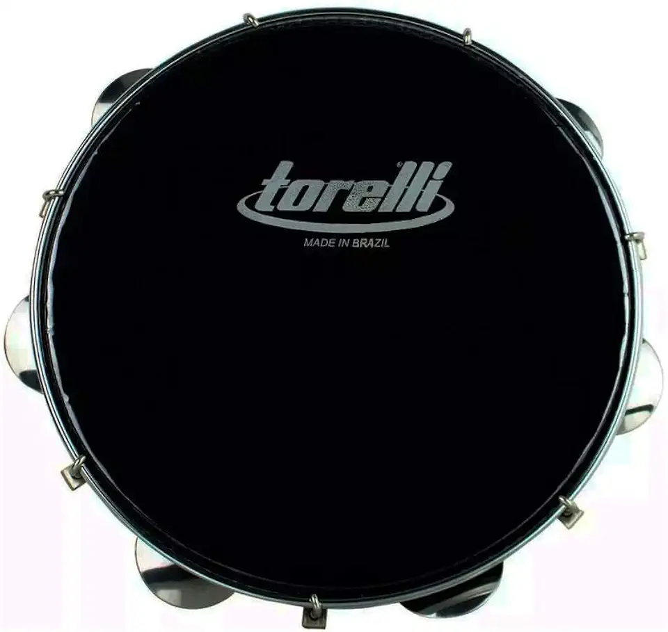 PANDEIRO INJETADO BLACK 10'' PRETO C/PELE PRETA