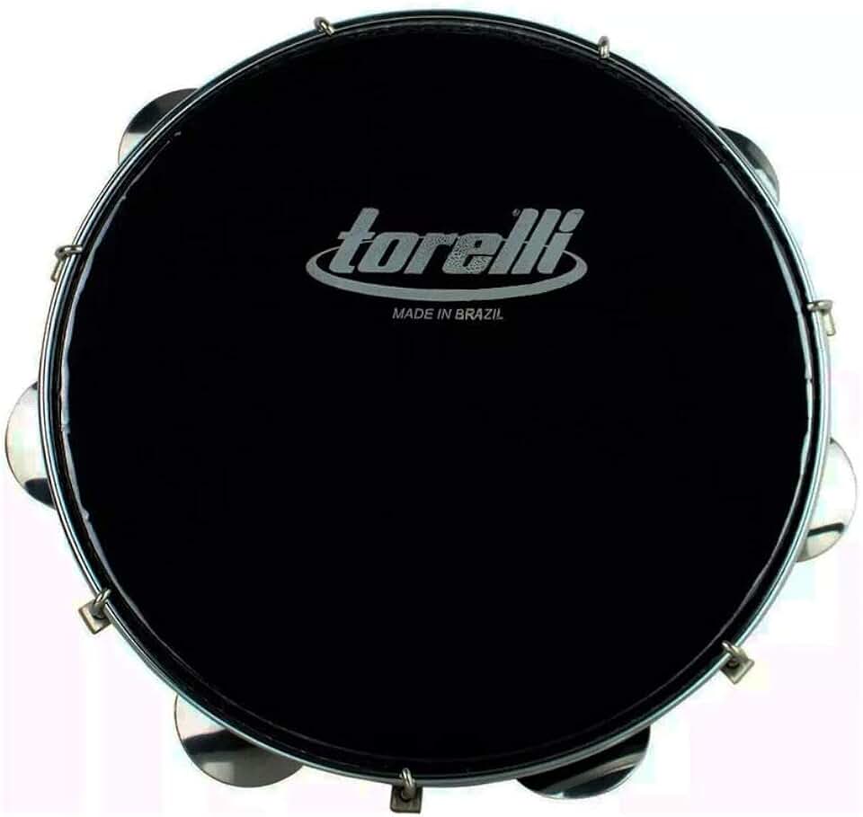 PANDEIRO INJETADO BLACK 10'' PRETO C/PELE PRETA