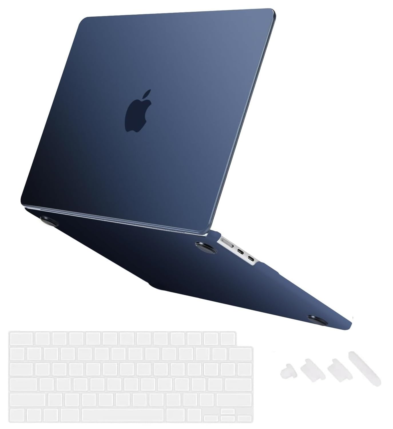 Midkart Case Compatible with MacBook Air 13.6 inch Model M4 A3240 M3 A3113 M2 A2681 Release 2025 2024 2023 2022 Ultra-Thin Slim Natural Color Hard Shell Cover, Midnight Blue Translucent