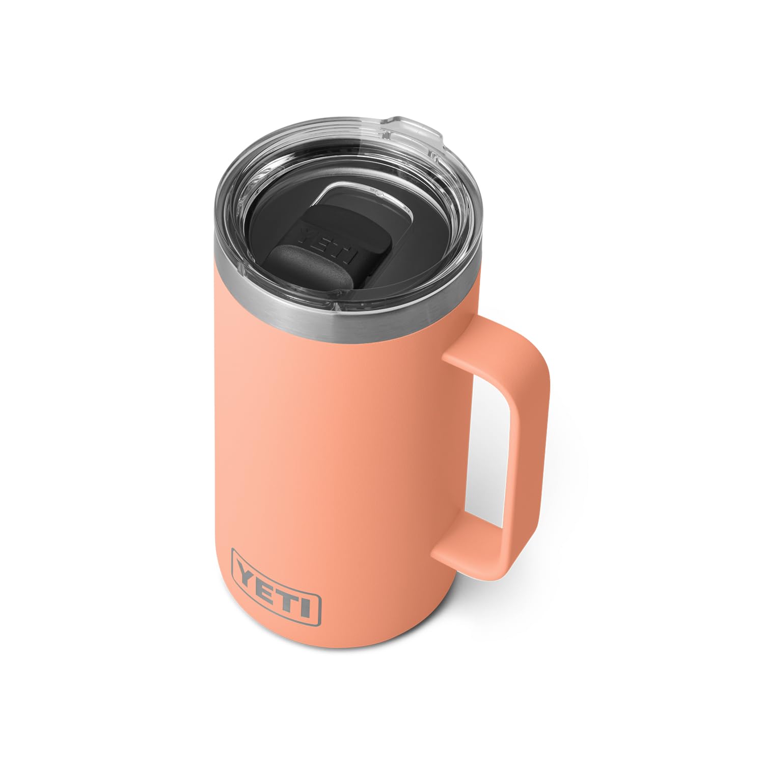 YETI Rambler 24 oz Mug, Vacuum Insulated, Stainless Steel with MagSlider Lid, Lowcountry Peach