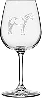 Vista 32 de Abaco Barb Body Horse - Copa de vino grabada multiusos (12.75 onzas)