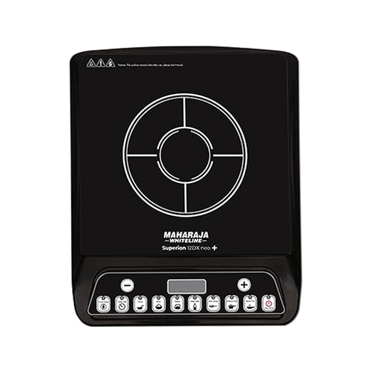Maharaja Whiteline Superion 12DX Neo Plus Induction Stove with Pan Sensor Technology with 7 Preset Indian Menus – Black, 1200W at Rs. 1498