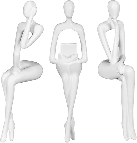 Miniatura 1 de Estatua de Thinker - Escultura de arte abstracto, figuras coleccionables de resina dorada para el hogar, sala de estar, oficina, estante, gran idea