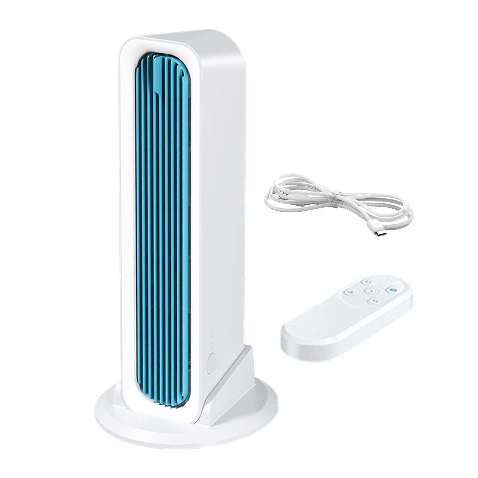 Mini Ventilatore a Torre 3 Velocità Silenzioso Senza Pale Raffreddamento | Torre ventilatore da comodino raffrescatore per Ufficio, Dormitorio, Soggiorno, Camera da , Comodino, Scrivania