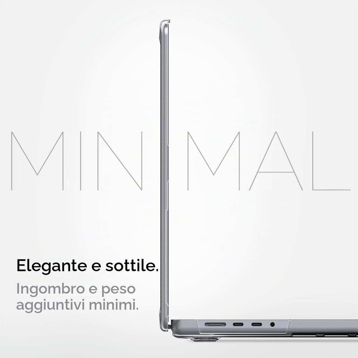 Spigen Cover Thin Fit Compatibile con MacBook Pro 16 pollici M5/M4/M3/M2/M1/Pro/Max (2026-2021) - Crystal Clear (Trasparente)