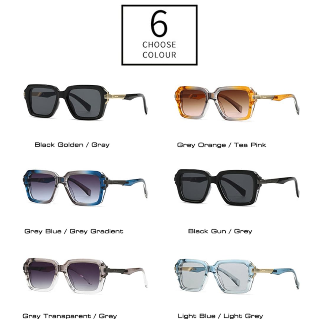 Lunettes de soleil rétro bicolores pour hommes et femmes, rivets tendance, dégradées, UV400, style punk