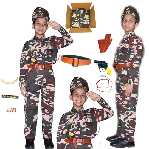 Image of Army Costumes for kids police costume & BSF csotumes subhash chandra bose costumes fancy dress costumes for age group 3 to 12 yrs