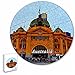 Australia Central Station Melbourne Puzzle 195 pezzi animali di forma rotonda in legno per bambini puzzle per adulti souvenir regalo 16,5 × 16,5 pollici