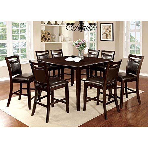 247Shopathome Dining-Room-Sets, 9-Piece, Brown #TOP4