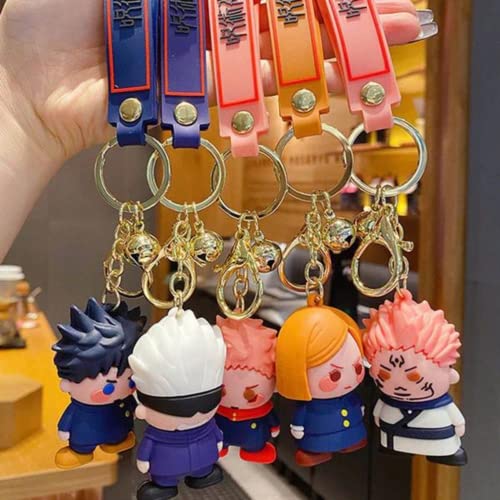 Image of MALKIN Plastic 1 Pc Gojo Keychain|Merchandise|Jujutsu Kaisen Action Figure Keychain|Anime Merch|Gojo Satoru Action Figure, Blue