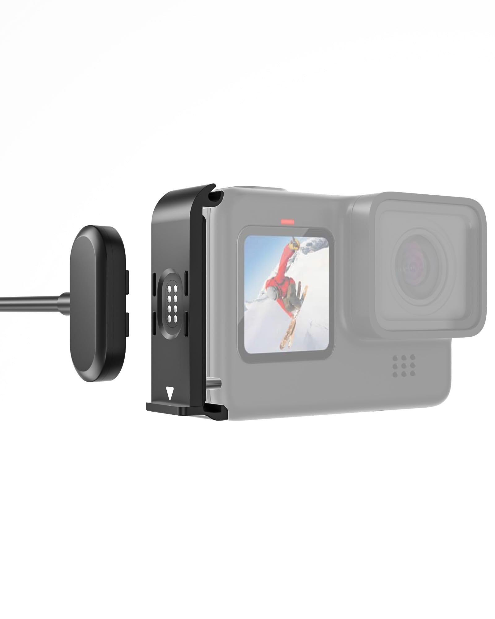 Magnetische Ladegerät Ladekabel Kit für GoPro Hero 13 12 11 10 9, kompatibel mit Go Pro, Gopro-Zubehör Wetterfeste Akku-Abdeckung für Dauerstromversorgung, Schnellladung