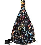 HUA ANGEL Crossbody Sling Bag for Men & Women Lightweight Waterproof Chest Shoulder Bag for Trave...