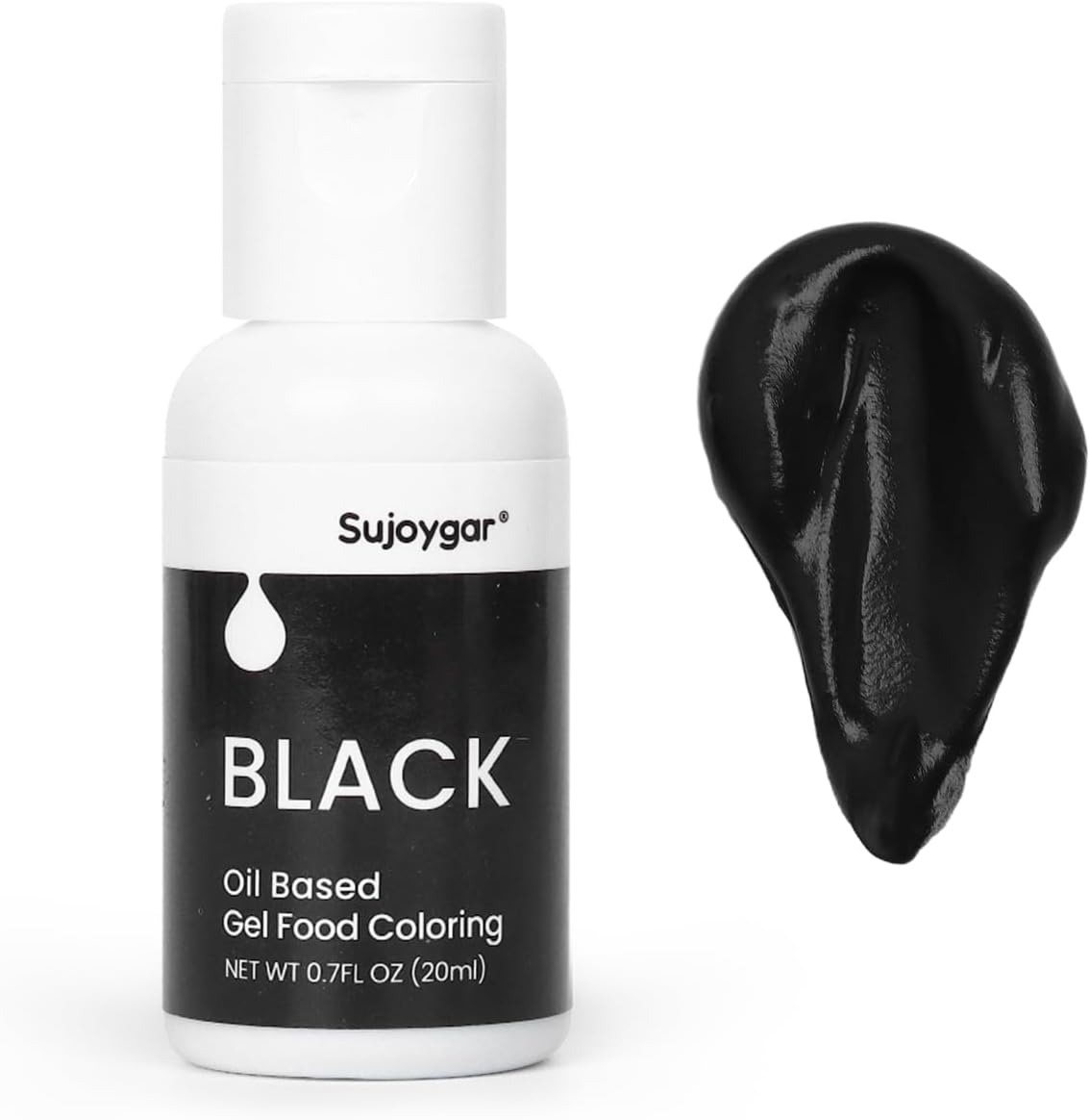 Oil Based Food Coloring For Chocolate, Black, Food Grade 20ml, Edible Oil Food Dye For Baking, Cupcake & Fondant, Icing