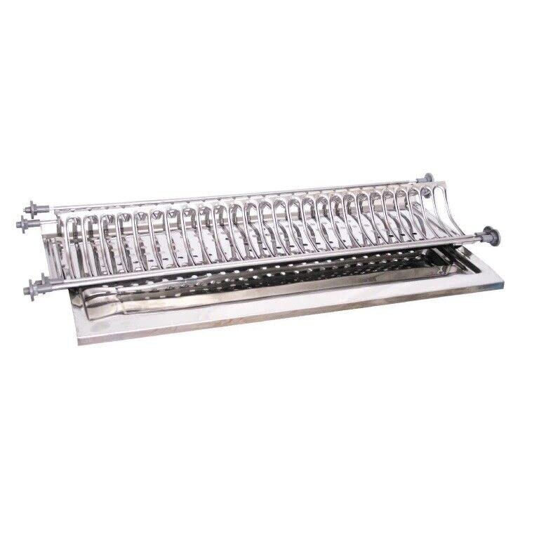  Generico SCOLAPIATTI Incasso di 56 CM Acciaio Inox con Base VASCHETTA per Moduli da 60 - Dimensione Disponibile: Scolapiatti cm 56