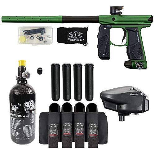 Maddog Empire Mini GS Advanced Paintball Gun Package - Dust Green/Dust Brown 2-pc Barrel