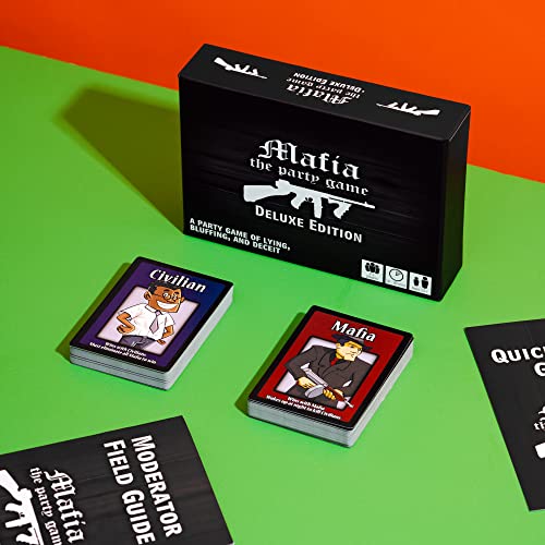 Mafia The Party Game Deluxe Edition – Game Of Lying, Bluffing And Deceit, 84 Playing Cards, 47 Different Roles – Mafia Card Game, Adults And Teens – Interactive Board Game To Play With Friends, Family #TOP3