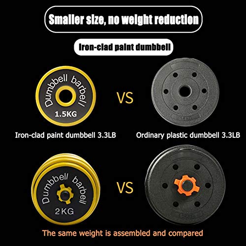 Verstelbare dumbbells Barbell-set 2 in 1, verstelbare dumbbell-haltersets 10/20/30/40 kg, hefbare halters voor… - Afbeelding 7