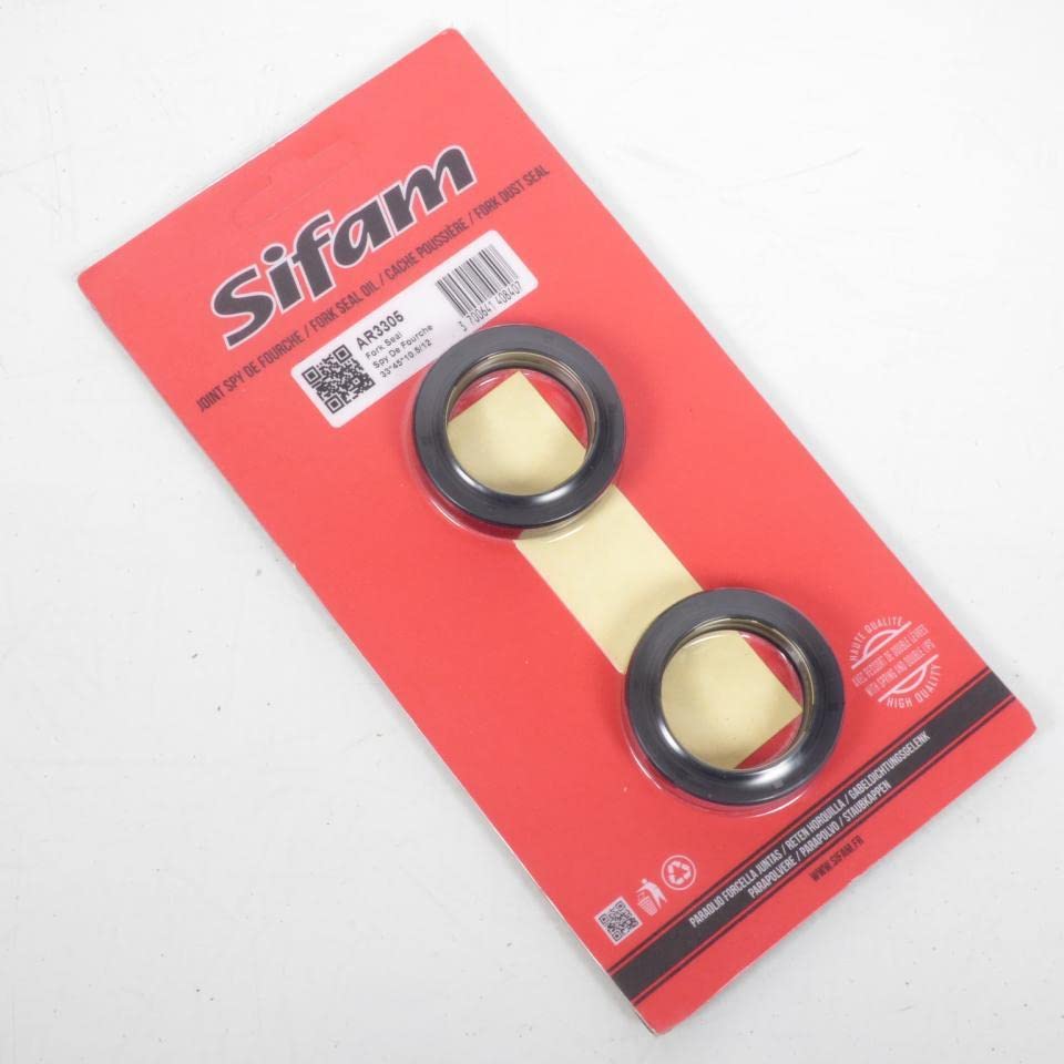 Joint spi de fourche Sifam compatible avec Moto Yamaha 125 Rd Lc2 Ypvs 1985 à 1988 33x45x10,5mm