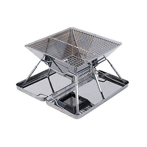 Elemart Stainless Steel Folding Charcoal Barbecue Grill